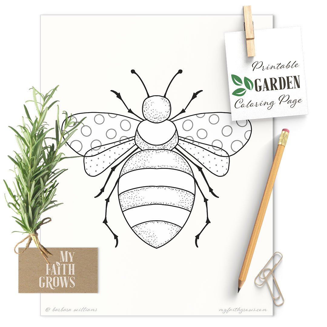 bee coloring page