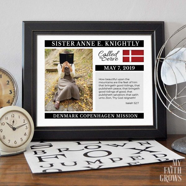 mock-up of printable missionary plaque alternative for missionaries of The Church of Jesus Christ of Latter-day Saints