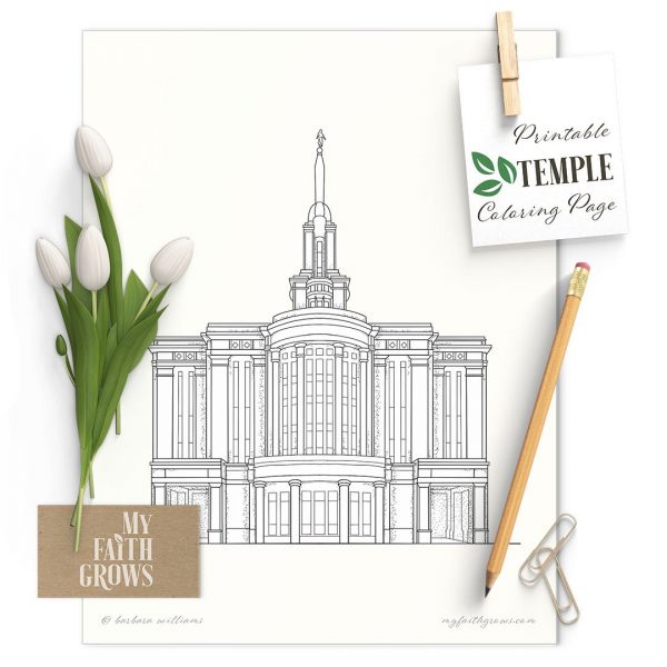 Drawing of the Payson Utah Temple